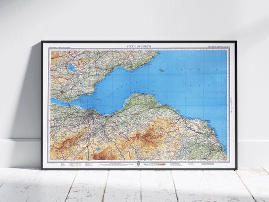 Firth of Forth, Scotland ~ Vintage Map Print