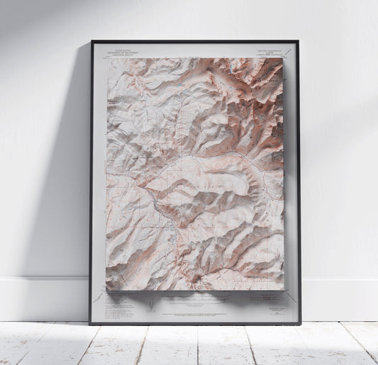 Minturn, Colorado ~ Vintage Shaded Relief 2D Map Print