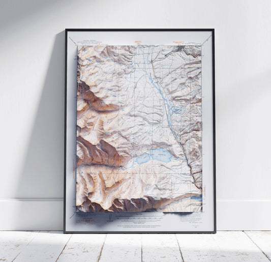 Mount Elbert, Colorado ~ Vintage Shaded Relief 2D Map Print