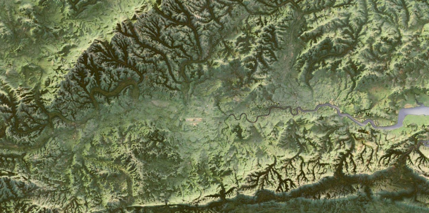 Great Britain ~ 2D Shaded Relief Print ~ Plain Topographic Map ~ England, Wales, Scotland, Shetlands, Isle of Man