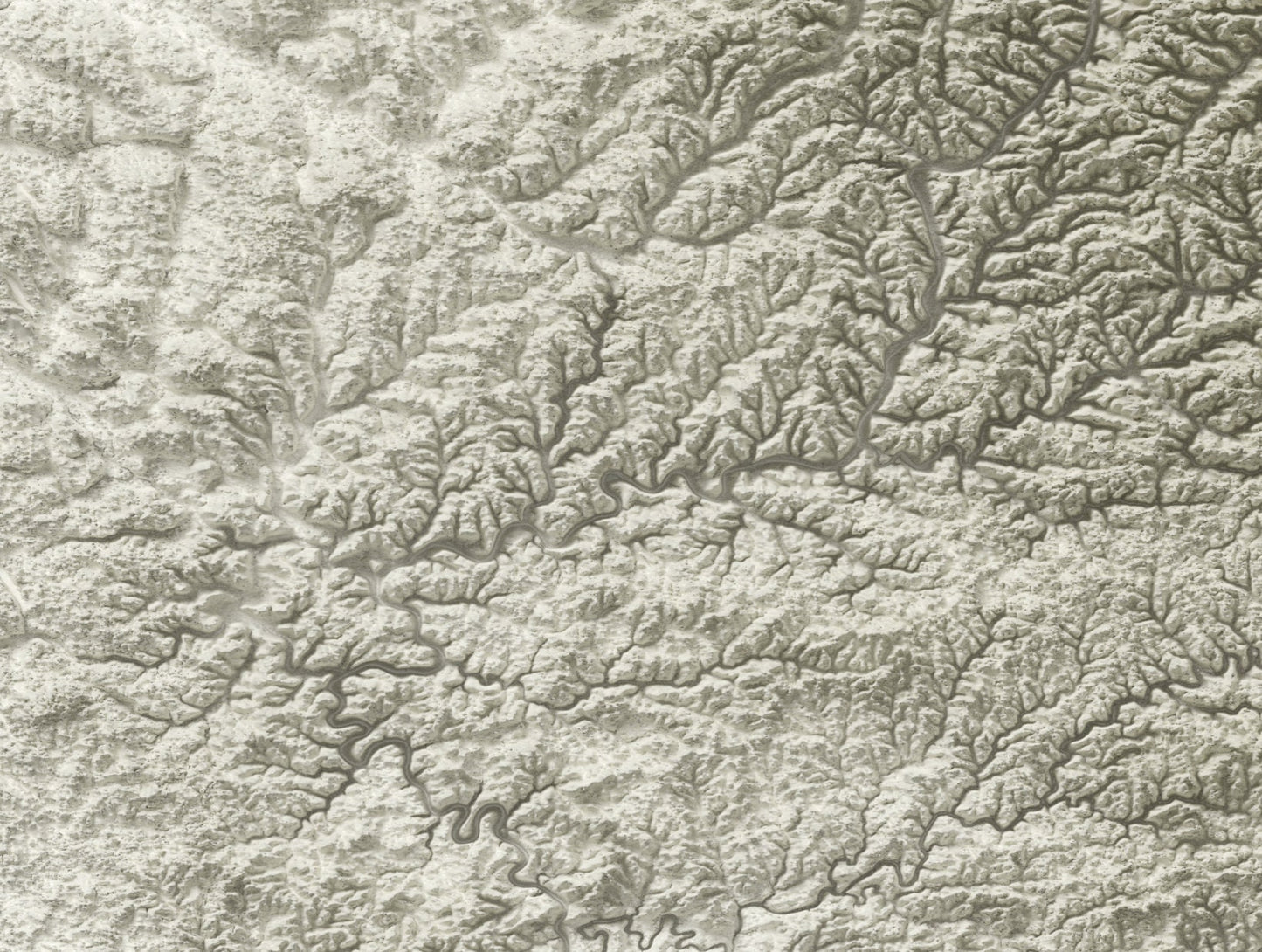 Pennsylvania ~ 2D Minimalist Topographic Map Print ~ Shaded Relief