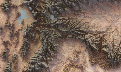 Utah ~ 2D Topographic Map Print ~ Shaded Relief US State