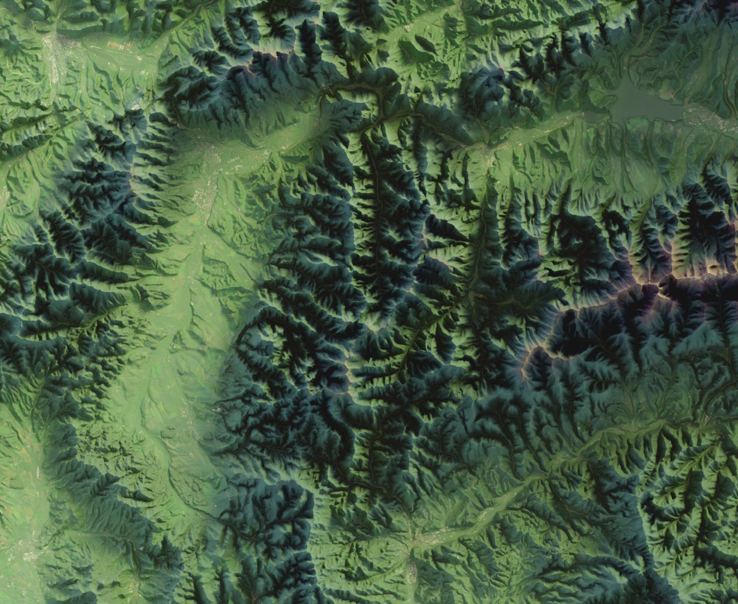 Slovakia ~ 2D Topographic Map Print ~ Shaded Relief