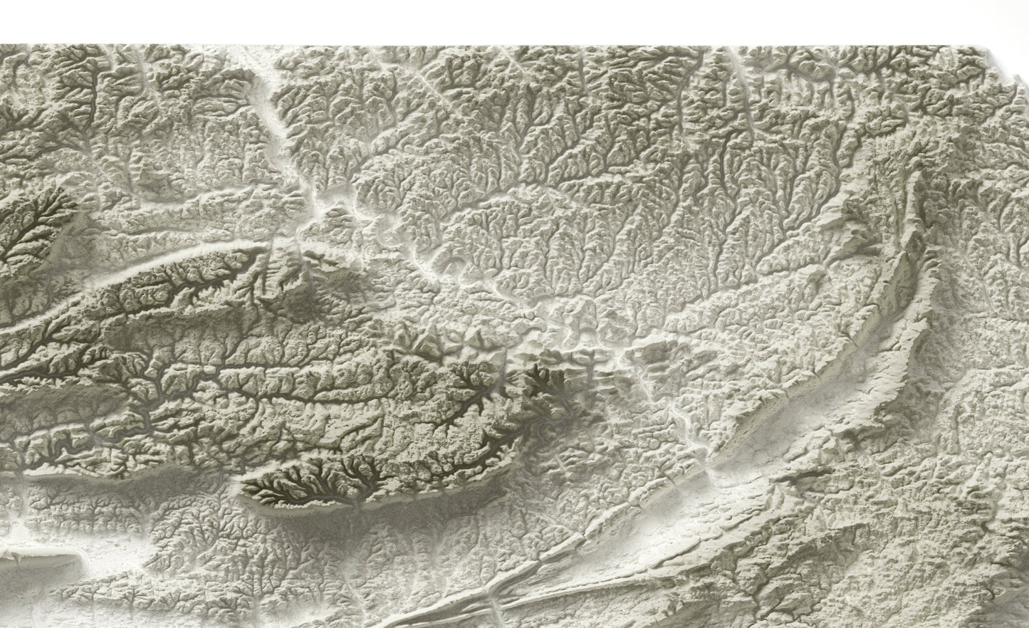 Pennsylvania ~ 2D Minimalist Topographic Map Print ~ Shaded Relief