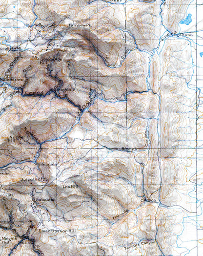 Boulder, Colorado Map ~ Vintage Shaded Relief 2D Print ~ Poster Wall Art Decor Topography