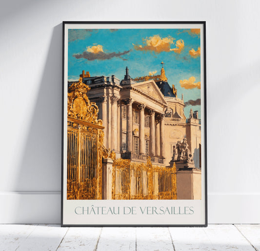 Versailles Travel Print ~ Vintage Style Painting France Classic Travel Poster Wall Art Home Decor