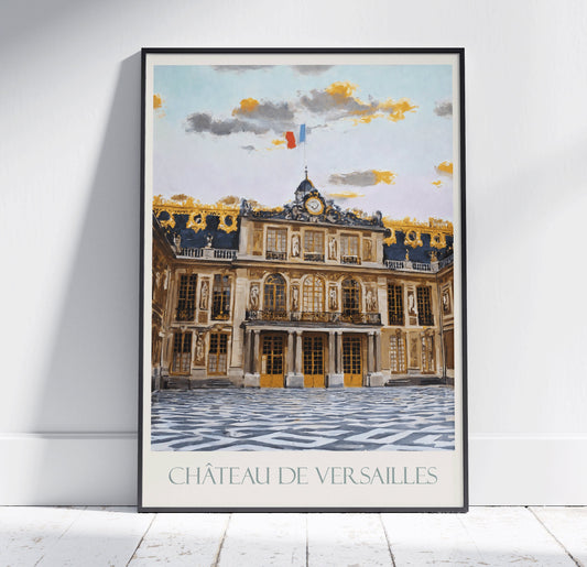 Versailles Travel Print ~ Vintage Style Painting France Classic Travel Poster Wall Art Home Decor