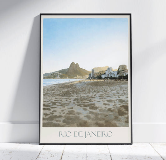 Rio de Janeiro Travel Print ~ Vintage Style Painting Brazil Classic Travel Poster Wall Art Home Decor