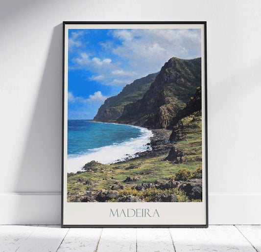 Madeira Travel Print ~ Vintage Style Painting Portugal Classic Travel Poster Wall Art Home Decor