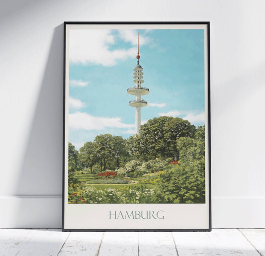 Hamburg Travel Print ~ Vintage Style Painting Classic Germany Travel Poster Wall Art Home Decor