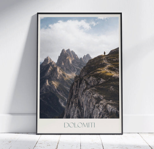 Dolomites Travel Print ~ Vintage Style Painting Classic Travel Poster Wall Art Home Decor