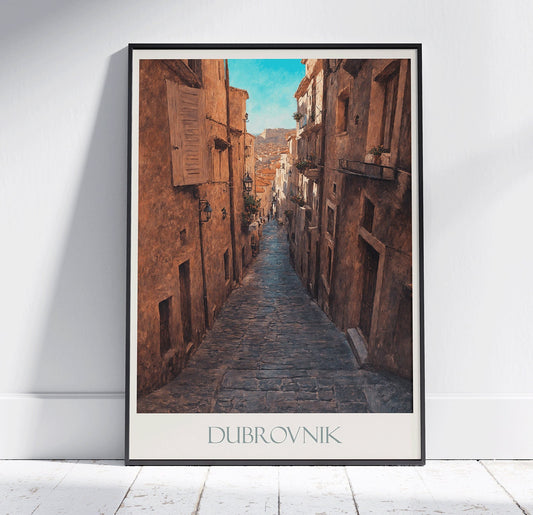 Dubrovnik Travel Print ~ Vintage Style Painting Croatia Classic Travel Poster Wall Art Home Decor