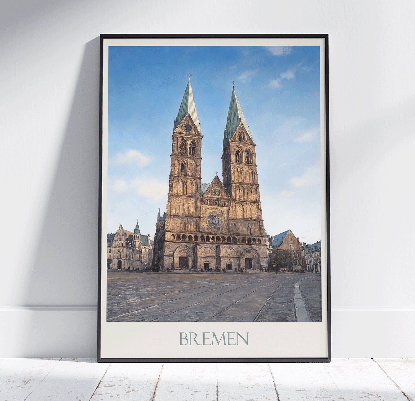 Bremen Travel Print ~ Vintage Style Painting Classic Germany Travel Poster Wall Art Home Decor