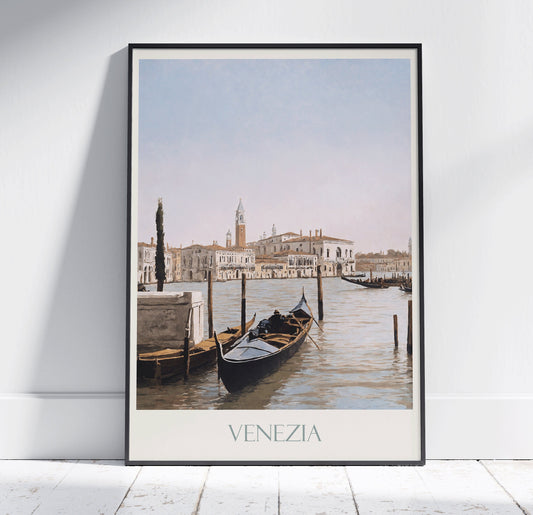 Venice Travel Print ~ Vintage Style Painting Italy Canal Classic Travel Poster Wall Art Home Decor