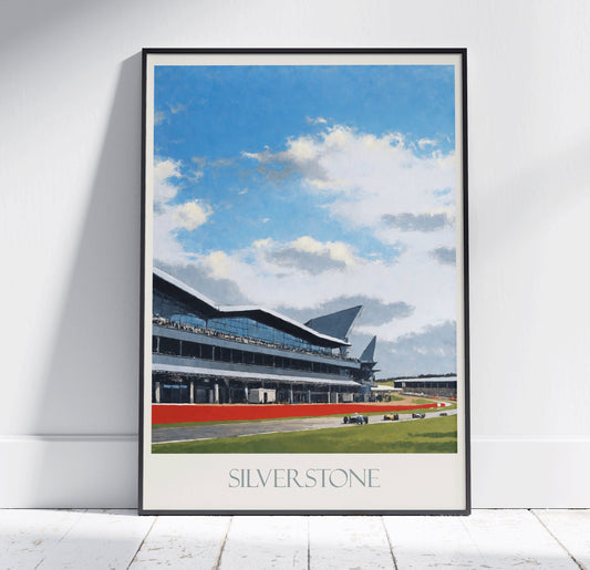 Silverstone Travel Print ~ Vintage Style Painting Classic Travel Poster Wall Art Home Decor