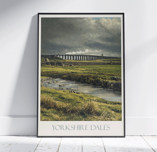 Yorkshire Dales Travel Print ~ Vintage Style Painting Classic Travel Poster Wall Art Home Decor