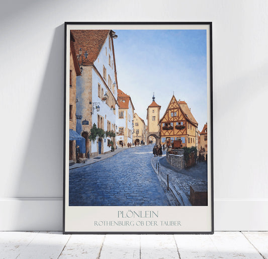 Plonlein Travel Print ~ Vintage Style Painting Classic Germany Travel Poster Wall Art Home Decor