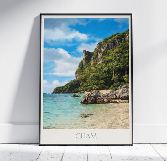 Guam Travel Print ~ Vintage Style Painting Classic Travel Poster Wall Art Home Decor