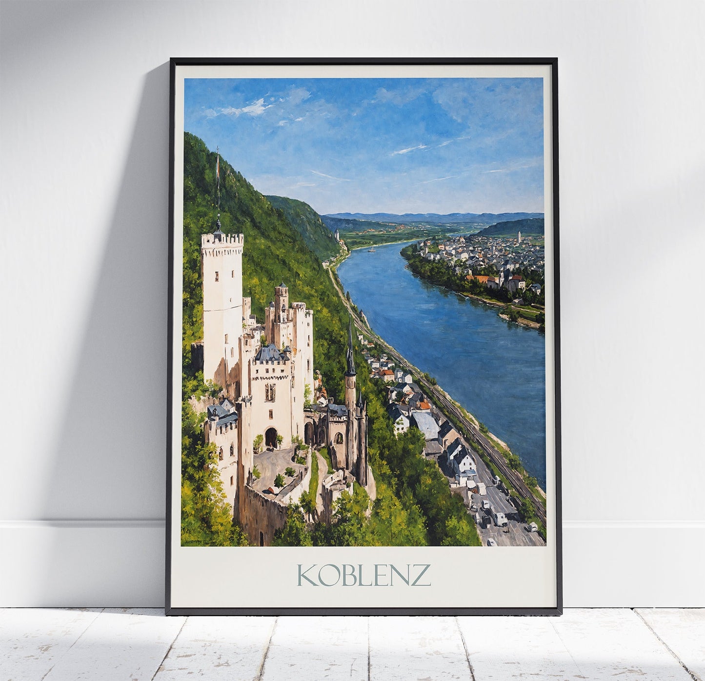 Koblenz Travel Print, Germany ~ Koblenz Poster | Koblenz Wall Art | Koblenz Travel Poster | Koblenz Home Decor | Classic Painting