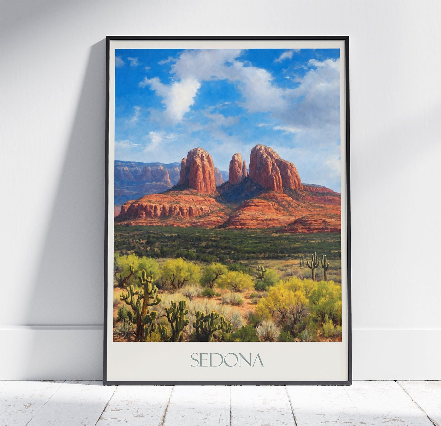 Sedona Travel Print, Arizona ~ Sedona Poster | Sedona Wall Art | Sedona Travel Poster | Sedona Home Decor | Classic Painting