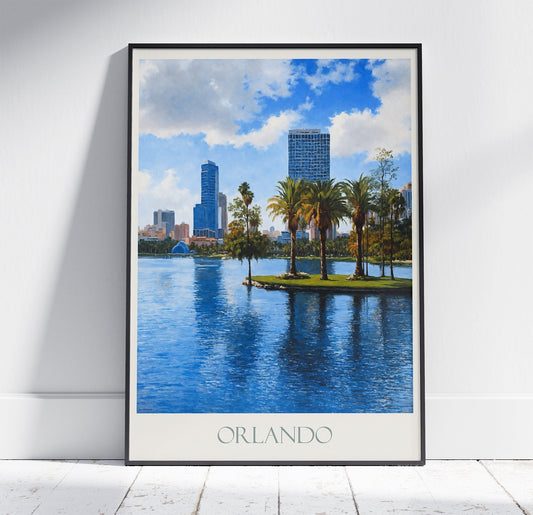 Orlando Travel Print, Florida ~ Orlando Poster | Orlando Wall Art | Orlando Travel Poster | Orlando Home Decor | Classic Painting