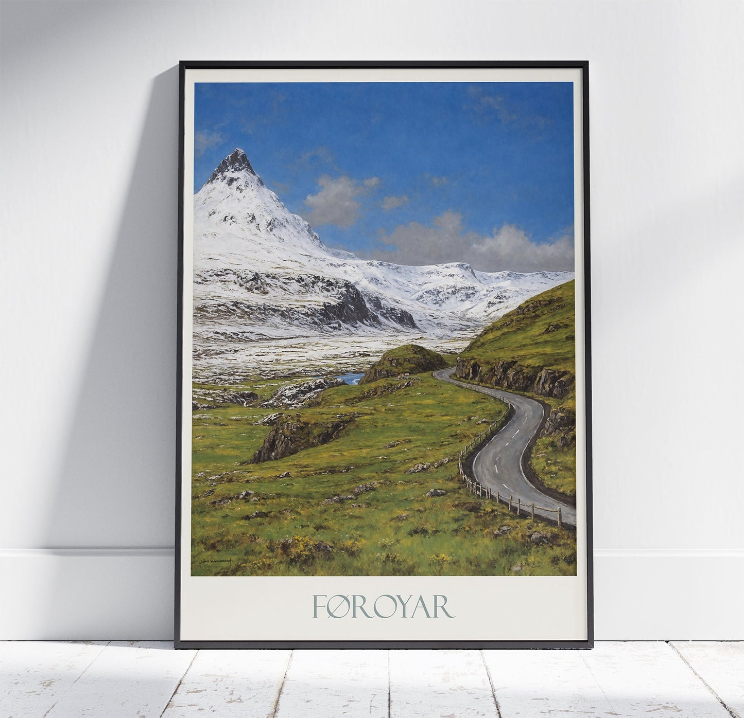 Faroe Islands Travel Print ~ Vintage Style Painting Classic Travel Poster Wall Art Home Decor