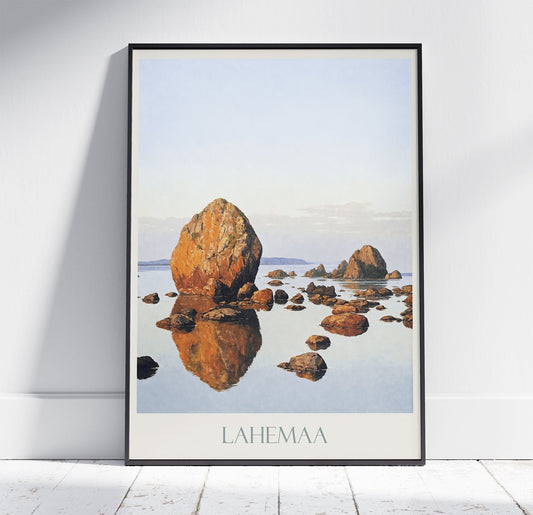 Lahemaa Travel Print ~ Vintage Style Painting Classic Estonia Travel Poster Wall Art Home Decor