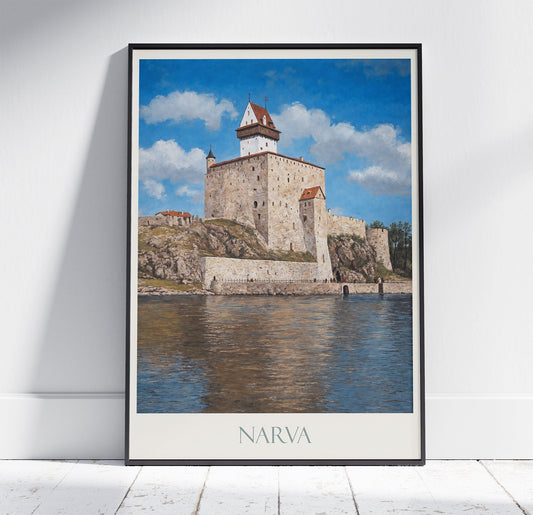 Narva Travel Print ~ Vintage Style Painting Classic Estonia Travel Poster Wall Art Home Decor