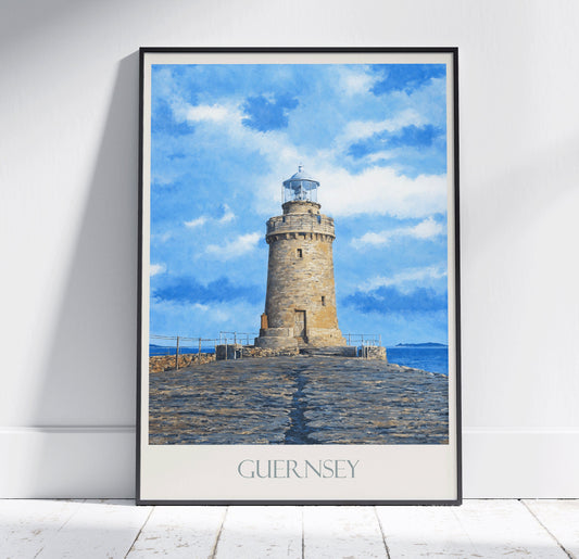 Guernsey Travel Print ~ Vintage Style Painting Classic Travel Poster Wall Art Home Decor