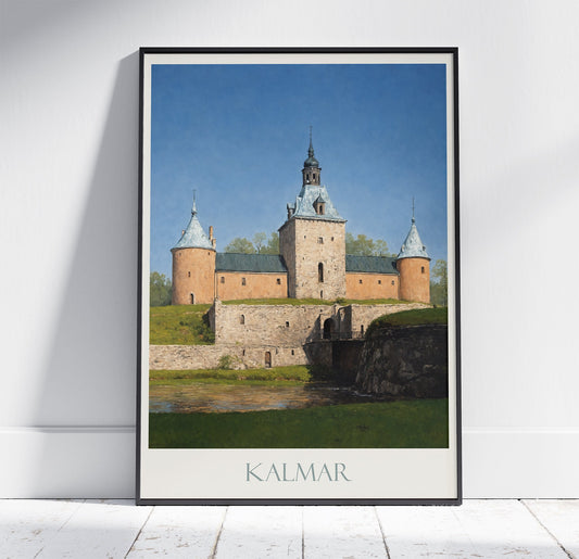 Kalmar Travel Print ~ Vintage Style Painting Classic Sweden Travel Poster Wall Art Home Decor