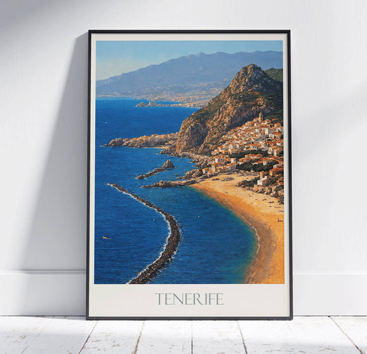 Tenerife Travel Print ~ Vintage Style Painting Canary Islands Spain Classic Travel Poster Wall Art Home Decor