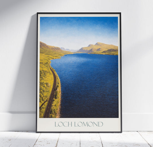 Loch Lomond Travel Print ~ Vintage Style Painting Poster Classic Scotland Travel Wall Art Home Decor Gift