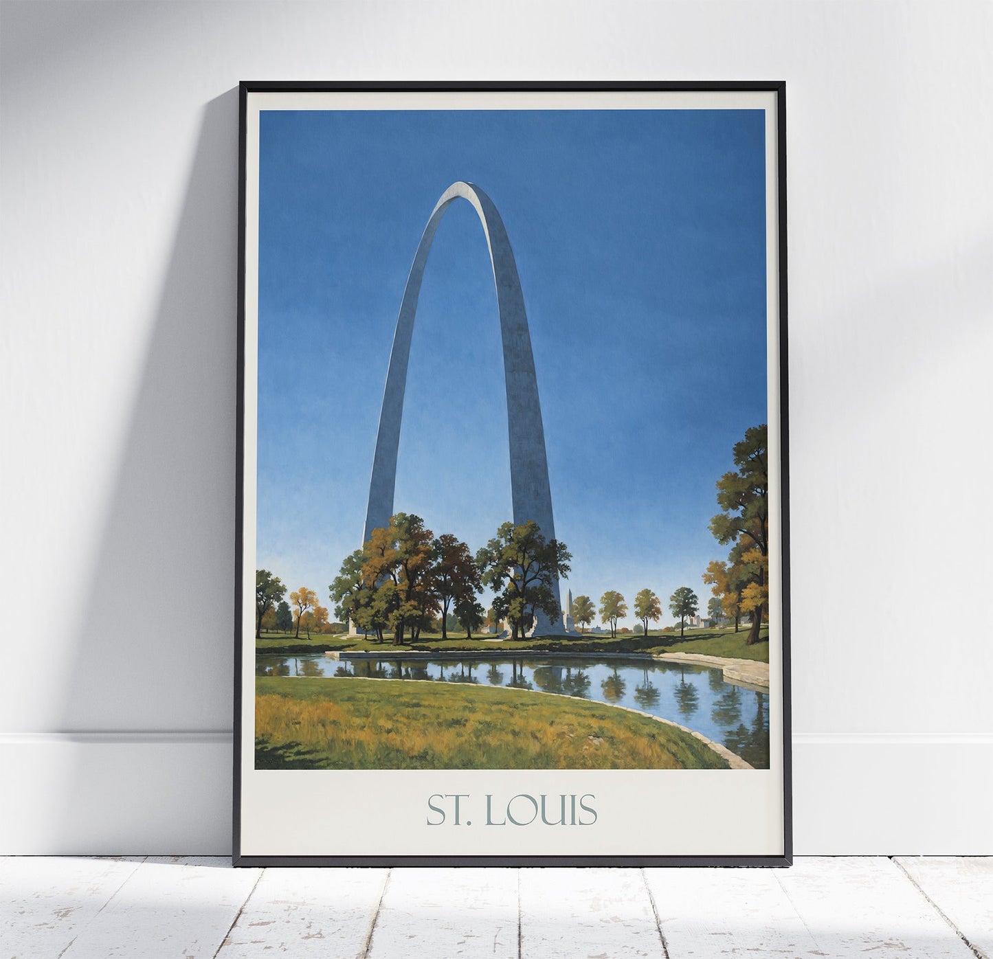 St Louis Travel Print ~ Vintage Style Painting Classic Missouri Travel Poster Wall Art Home Decor