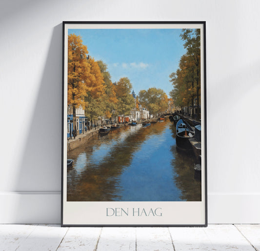 The Hague Travel Print ~ Vintage Style Painting Netherlands Classic Travel Poster Wall Art Home Decor