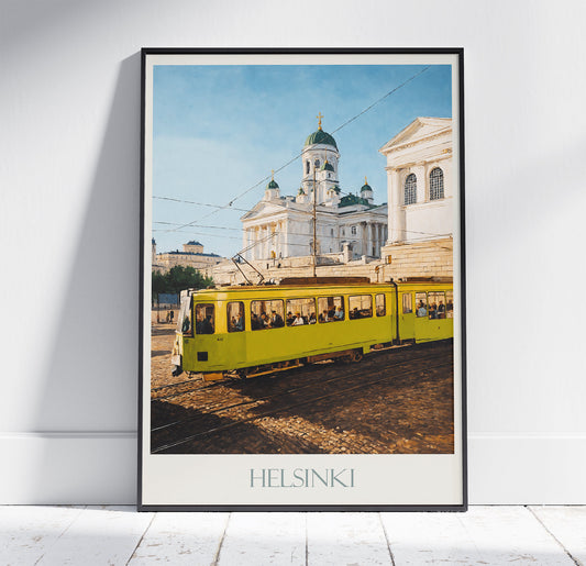 Helsinki Travel Print ~ Vintage Style Painting Classic Finland Travel Poster Wall Art Home Decor