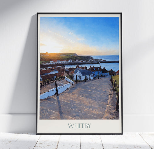 Whitby Travel Print ~ Travel Poster Wall Art Home Decor Classic Vintage Style Painting